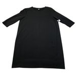 Old Navy Ribbed 3/4 Sleeve Shift Little Black Dress NEW WITH TAGS Neutral Photo 0