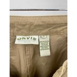 Orvis Pants Womens 10 Tan Khaki Cotton Polyester Blend Tie Waist Pockets Photo 4