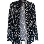 Multiples Zebra Print Cardigan Women’s Large Photo 0