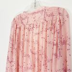 Free People  Stars Align Printed Blouse Ballet Pink Combo Size Small Photo 5