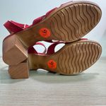 Mariella Italian Suede Leather Sandals Block Heel Burgundy Red Size 9.5 Fall Photo 12