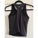 CRZ Yoga  Black Cropped Racerback Athletic Longline Tank Sports Bra Photo 1