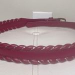 Justin  Magenta & Silver Braided Leather Belt Sz 32 Photo 3