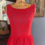 Scarlett  Red and Blue Lace Overlay Fit & Flare Dress Photo 5
