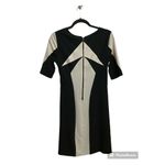 Helmut Lang  Geometric Short Sleeve Mini Shift Dress Silk Blend Photo 2