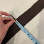 Jessica Howard Brown Vegan Leather Wide Elastic Wrap Belt Gold Buckle Size 16 Photo 6