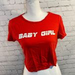 Charlotte Russe  T-Shirt Cropped "Baby Girl" Red-Medium Photo 0