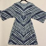 Soma  Striped V Neck Kimono Sleeve Elastic Waist Dress Medium Photo 2