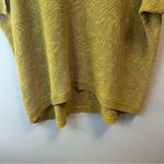 Eileen Fisher  Top Greengold Melange Linen Grain V Neck Knit Sz XL EUC Short Slv Photo 5