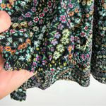 Loft Garden Dobby Tie Back Floral Print Ruffle Cotton Blouse Medium Cottagecore Photo 7