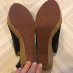 MATT BERSON Black Leather Slingback Adjustable Strap Wedges Photo 7