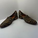 Lucky Brand Zebra Print Garny Loafers Block Heel Leather Slip On Shoes Size 8M Photo 5