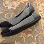 Rothy's The Flat Mist Captoe Slip On Shoe Ballet Flat Black White Women’s 8 Photo 0