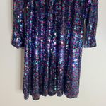 Blacktie Oleg Cassini Dress Womens 14 Sequin Long Sleeve Cocktail Multicolor 90s Size M Photo 14