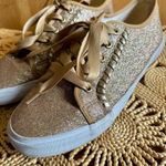 Jack Rogers  Carter Gold Glitter Metallic Lace Up Shoes Sneakers Size 8.5 Photo 1