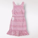 Banana Republic Jacquard Midi Dress Womens 6 Red Tweed Christmas Photo 3