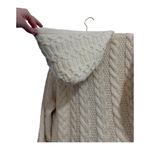 Aran Crafts 100% Merino Wool Chunky Cable Knit Hooded Sweater Zip Up Jac… Photo 4