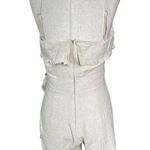 Princess Polly Beige Linen Blend Wrap Around Romper Women Size 4 | 31-29 Photo 1