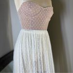 White Fox Boutique sheer Polka Dot maxi Dress in cream and White Photo 1