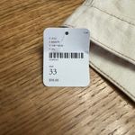 Free People We The NWT CRVY ivory raw hem cropped button fly denim size 33, 17” Photo 5