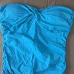 Venus  Strapless Ruched Padded Turquoise Top Large Photo 1