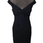 David Meister Little Black Dress Size 4 Sheer Top Short Sleeve Chic Classic USA Photo 0