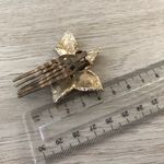 Vintage Gold Tone Hair Comb Photo 2