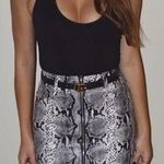 Honey Punch Zip Up Snakeskin Skirt  Photo 0