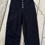 Chico's Women's Pull On Wide Leg Crop Jeans Black Size 10P Photo 0