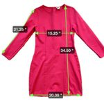 J.Crew  Long Sleeve Crew Neck Hot Pink Barbiecore Stretch Sheath Dress Size 8 Photo 5