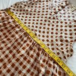 Matilda Jane blouse short cap sleeves gingham skirted button back Sz Med NWOT Photo 4