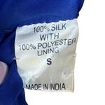 VTG 90s Ibiza Silk Hand Beaded Halter Neck Column Gown S Maxi Dress Royal Blue Photo 9