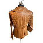 JODIFL  size small faux camel color leather jacket -very stylish!! nwt Photo 1