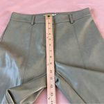 Avec Les Filles  Sage Green Soft‎ Faux Leather High Rise Straight Leg Pants XS Photo 12