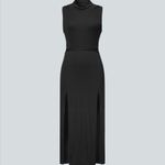 Ribbed Hooded High Neck Sleeveless Cut Out
Tie Back 2 Photo 9