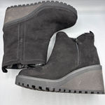 Torrid Black Wedge Ankle Boots US 9.5 WW Faux Suede Chunky Photo 4