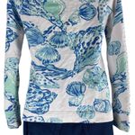 Lilly Pulitzer Skipper Popover Top 1/4 Zip Seashell White Blue Size XXS Photo 9