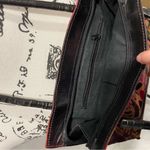 Y2K 90’s exotic tooled vintage leather safari envelope bag cute 🥰 zebra 🦓 Gold Photo 9