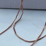 Boutique NWT 17” Rose Gold over sterling silver box chain. Delicate minimalist Photo 1