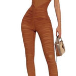 Pretty Little Thing Chocolate Corset
Detail Mesh Ruched Bandeau
Jumpsuit NWT Photo 0