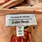& Other Stories & Other Stories Los Angeles Atelier Pink Peach Floral Wrap Midi Dress size US 8 Photo 3