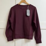 FIGS Cornelia FORMx Crewneck Scrub Top in Burgundy, Size Medium Photo 8