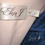 Eliza J blue lace layered 14W elegant midi dress Photo 2