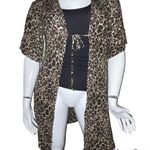 Adam Levine  leopard print tie front kimono Photo 0
