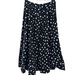 Kowtow Umbrella Skirt Polka Dots Navy & White Size 10 Blue Photo 3
