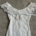 Prómesa Promesa White Lace Ruffle Off the Shoulder Mini Dress Bridal Formal Party Small Photo 5