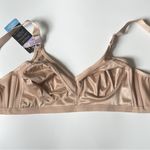 Bali Nude Beige Satin Wireless No Padding Classic Support Bra 38D NWT DF3820 Photo 6