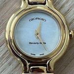 Giorgio Beverly Hills Gold Plated Ladies Watch Luxury Pearl Dial Gorgeous Photo 0