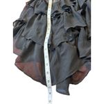 Sundance Champs De Fleur Lace Ruffle V-Neck Black Maxi Boho Dress Womens LARGE Photo 7