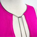 Ramy Brook Fuchsia Pink Silk Cashmere Knit Chain Tie Sleeveless Asymmetrical Top Photo 2
